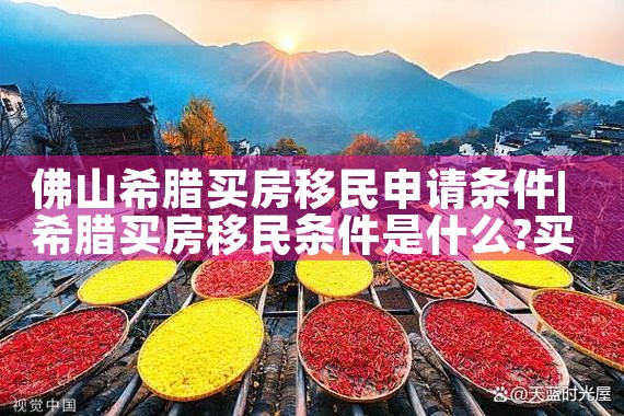 佛山希腊买房移民申请条件|希腊移民