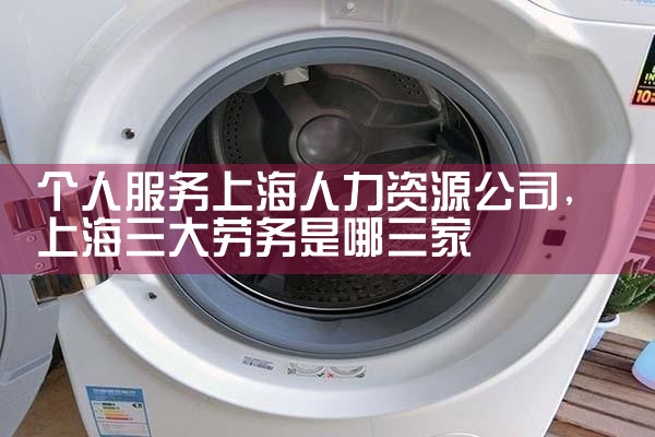 个人服务上海人力资源公司